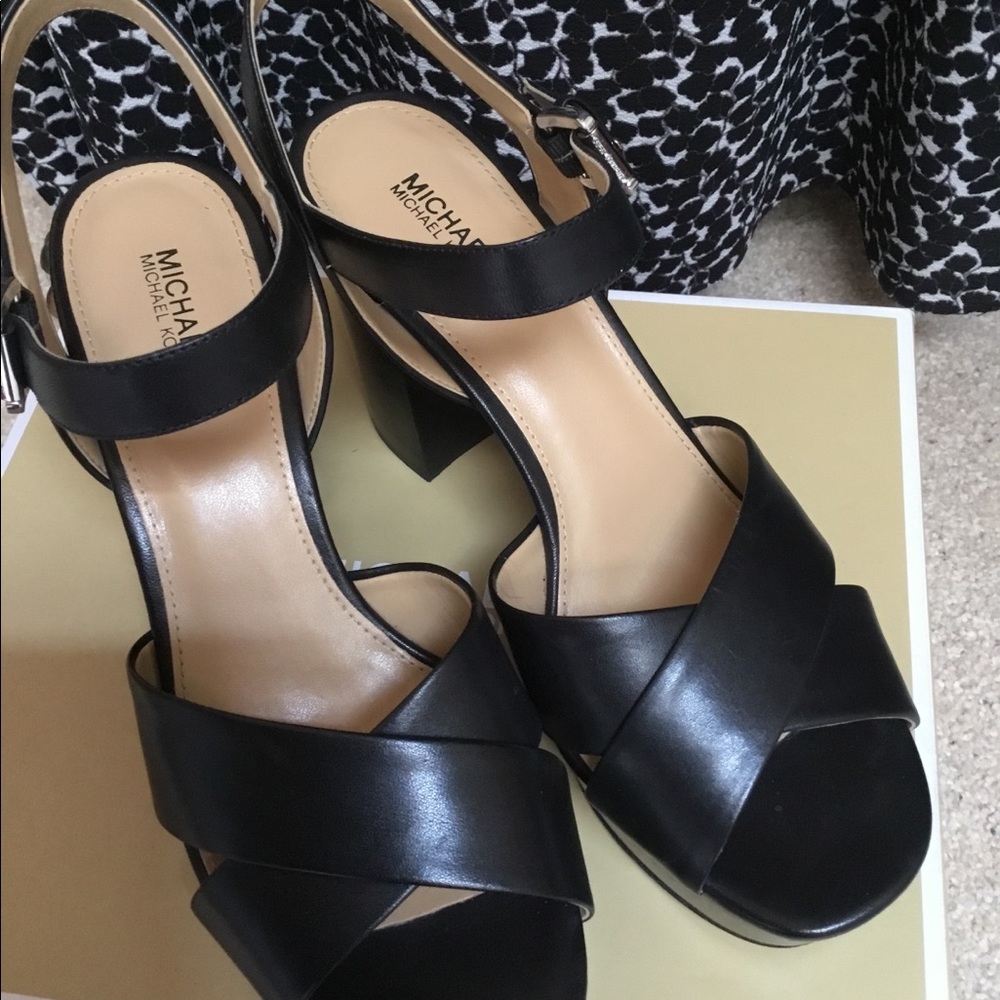 Michael Kors Black Platform Shoes/Heels-Worn Once